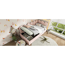 OKWISH Structure Robuste et Sommier Métallique - Velours - Sans Matelas