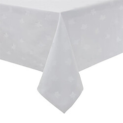 Nappe Blanche Coton Motifs Feuilles 1780 x 2750 mm - Mitre