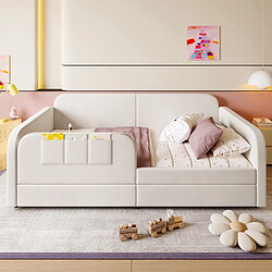 OKWISH En velours - MDF - Sans Matelas