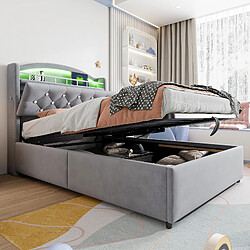 OKWISH Avec coffre de rangement en velours moderne - Velours - Sans Matelas