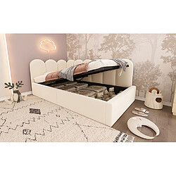 OKWISH Structure Solide et Sommier Métal - Velours - Sans Matelas