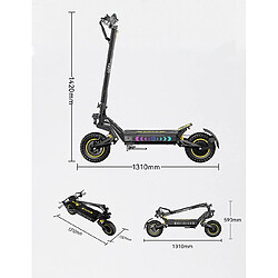 Trottinette Électrique Pliable OOTD T10 PRO - Double Moteur 2600W - Batterie Amovible 23.4Ah - 100 km Autonomie - 65 km/h - App pas cher