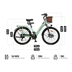 Acheter Vélo Électrique Cysum X-City - Moteur 48V250W - Batterie 48V10.4Ah - Autonomie 80km - SHIMANO 7 Vitesses - Unisexe