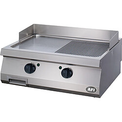 AFI COLLIN LUCY? Plaque Électrique à Poser Double Semi-Lisse et Semi-Rainurée - Acier Carbone ou Chrome - Série 700 - AFI Collin Lucy