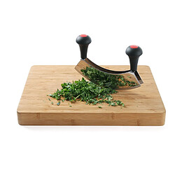 Hachoir demi-lune double lame Noir (L)215 mm - Hendi