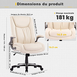 Acheter Smartue Chaise de bureau – Chaise de bureau ergonomique Robuste, charge maximale 181 kg - Beige