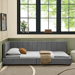 OKWISH Avec design élégant et moderne - Matière : Velours - Sans Matelas