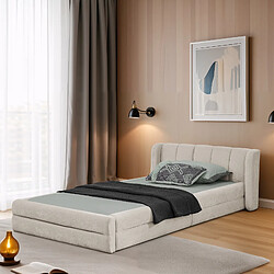 OKWISH Avec dossier confortable - Matière : Chenille - Sans Matelas