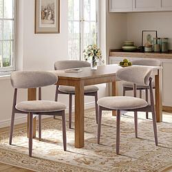 Smartue Lot de 2 chaises style nordique, pieds en bois, H81×L56.4×P52.6 cm – Camel