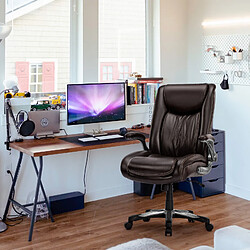 Avis Smartue Chaise de bureau – Chaise de bureau ergonomique Robuste, charge maximale 181 kg - Marron