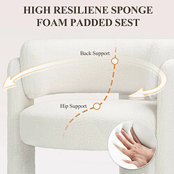 Smartue Fauteuil-Canapé design minimaliste — Sublimez votre intérieur moderne et tendance-blanc