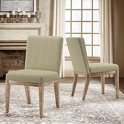 Acheter Smartue Lot de 2 Chaises – Design Rétro Élégant, Dossier Haut, Structure en Bois Robuste, Confort Classique pour Cuisine - marron