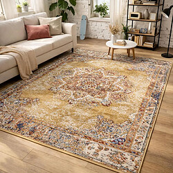 UnAmourDeTapis Tapis salon 120x170cm Or MADERNO