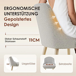 Smartue Lot de 2 Chaises de Salle à Manger Haut Dossier – Style Vintage Chic, Assise Confortable, Idéales pour Cuisine et Salle à Manger – Gris