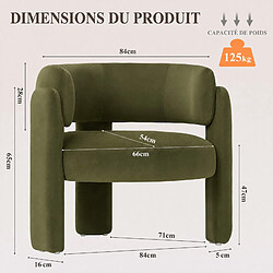 Avis Smartue Fauteuil baril moderne en bois solide - Vert