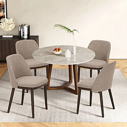 Smartue Lot de 2 Chaises de Salle à Manger Marron pas cher