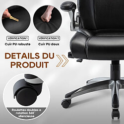 Acheter Smartue Chaise de bureau - chaise de bureau ergonomique - Fauteuil de direction pivotant, capacité de charge de 150 kg - Noir