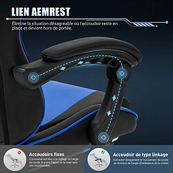 Acheter Smartue Chaise Gaming Ergonomique avec Repose-Pieds, Capacité de Charge Max 136 kg, Bleu