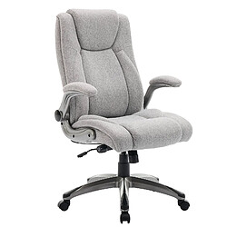 Smartue Chaise de Bureau Ergonomique Pivotante, Fauteuil de Direction, Capacité 150 kg, Gris