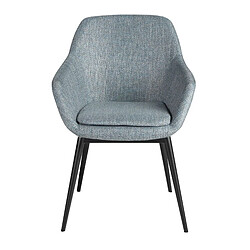 Angel Cerda Chaise en tissu bleu gris marbré