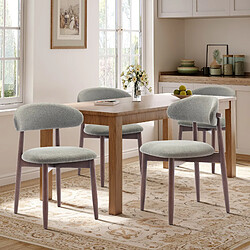 Smartue Lot de 2 chaises style nordique, pieds en bois, H81×L56.4×P52.6 cm – Vert