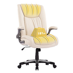 Smartue Chaise de bureau – Chaise de bureau ergonomique Robuste, charge maximale 181 kg - Beige