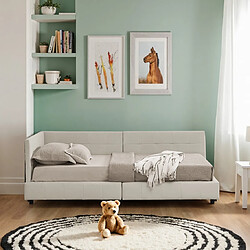 OKWISH Avec dossier haut et tissu velours doux - Matière : Velours - Sans Matelas