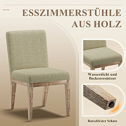 Smartue Lot de 2 Chaises – Design Rétro Élégant, Dossier Haut, Structure en Bois Robuste, Confort Classique pour Cuisine - marron