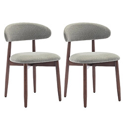 Smartue Lot de 2 chaises style nordique, pieds en bois, H81×L56.4×P52.6 cm – Vert