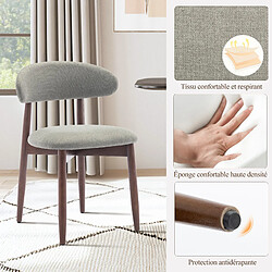 Smartue Lot de 2 chaises style nordique, pieds en bois, H81×L56.4×P52.6 cm – Vert pas cher