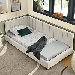 OKWISH Avec design élégant et moderne - Matière : Velours - Sans Matelas