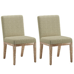 Smartue Lot de 2 Chaises – Design Rétro Élégant, Dossier Haut, Structure en Bois Robuste, Confort Classique pour Cuisine - marron