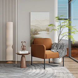 Smartue Un fauteuil au confort naturel, pensé pour le quotidien - Fauteuil avec dossier enveloppant et pieds en métal fin, Orange