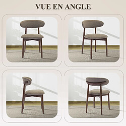 Acheter Smartue Lot de 2 chaises style nordique, pieds en bois, H81×L56.4×P52.6 cm – Camel