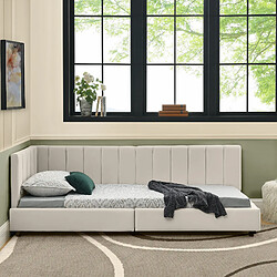 OKWISH Avec design élégant et moderne - Matière : Velours - Sans Matelas