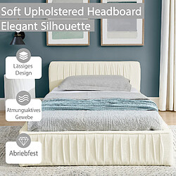 OKWISH Avec tête de lit capitonné - Matière : Chenille - Sans Matelas