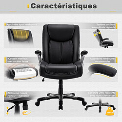 Smartue Chaise de bureau – Chaise de bureau ergonomique Robuste, charge maximale 181 kg - Noir