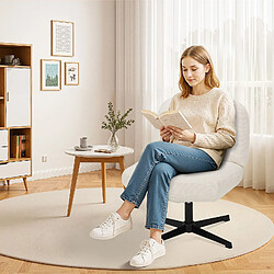 Smartue Chaise de Bureau Décontractée, Assise Large en Mousse Mémoire - Blanc