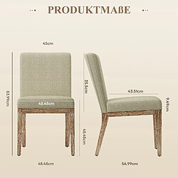 Smartue Lot de 2 Chaises – Design Rétro Élégant, Dossier Haut, Structure en Bois Robuste, Confort Classique pour Cuisine - marron pas cher