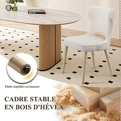 Acheter Smartue Lot de 2 Chaises Capitonnées Dossier Haut, Salle à Manger Cuisine Salon, Beige