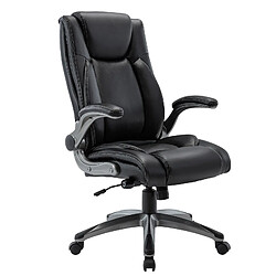 Smartue Chaise de bureau - chaise de bureau ergonomique - Fauteuil de direction pivotant, capacité de charge de 150 kg - Noir