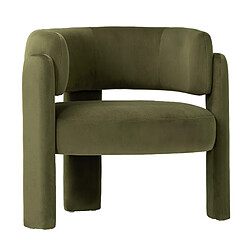 Smartue Fauteuil baril moderne en bois solide - Vert