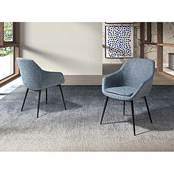 Avis Angel Cerda Chaise en tissu bleu gris marbré