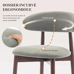 Acheter Smartue Lot de 2 chaises style nordique, pieds en bois, H81×L56.4×P52.6 cm – Vert