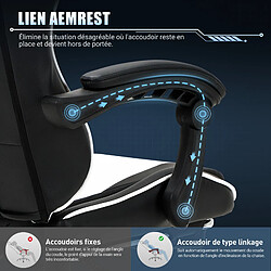 Acheter Smartue Chaise Gaming Ergonomique avec Repose-Pieds, Capacité de Charge Max 136 kg, Blanc