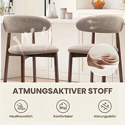 Acheter Smartue Lot de 2 Chaises de Bar Modernes, Assise Confortable en Tissu, Structure en Bois, Marron