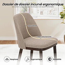Avis Smartue Lot de 2 Chaises de Salle à Manger Marron