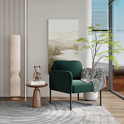 Smartue Un fauteuil au confort naturel, pensé pour le quotidien - Fauteuil avec dossier enveloppant et pieds en métal fin,Vert