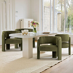 Avis Smartue Fauteuil baril moderne en bois solide - Vert