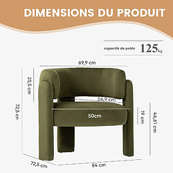 Acheter Smartue Fauteuil baril moderne en bois solide - Vert